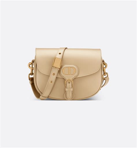 Mittelgroße Dior Bobby Tasche Boxcalf in Latte